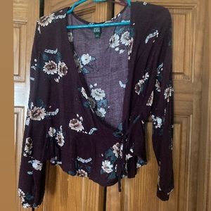 Wild Fable Wrap Floral Crop Top